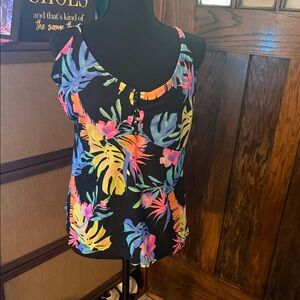 Floral Black floral swimsuit Women's Top